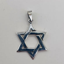 Load image into Gallery viewer, Star of David Sterling Silver Charm | 1 1/4" Long | Silver | 1 Pendant |