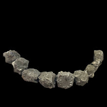 Load image into Gallery viewer, Pyrite Crystals Nugget Strand | 22x15x11 to 17x14x9mm | Silver Gold | 24 Beads|