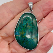 Load image into Gallery viewer, Natural Chrysocolla Sterling Silver Pendant | Green | 2" Long | 1 Pendant |