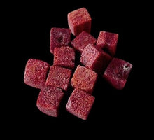 Load image into Gallery viewer, 12 Red Sponge Coral Diagonal Cube Beads 4582