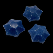 Load image into Gallery viewer, 3 Carved Dumortierite 6-Point Star Beads 9245Du

