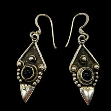 Load image into Gallery viewer, Stellar! Black Onyx Sterling Silver Drop/Dangle Earrings | 1 1/2" Long |
