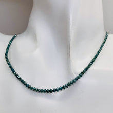 Load image into Gallery viewer, 17.5cts Blue Diamond Faceted Roundel Bead Strand 110361