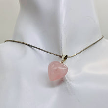 Load image into Gallery viewer, Rose Quartz Heart Pendant | 7/8" Long | Pink | 1 Pendant |