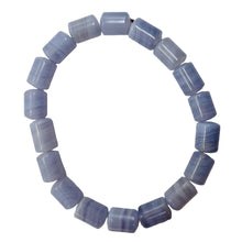 Load image into Gallery viewer, Blue Lace Agate 7" Strand Tube Beads| 10x7mm | Blue | 18 Beads |