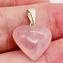Load image into Gallery viewer, Rose Quartz Heart Pendant | 7/8" Long | Pink | 1 Pendant |