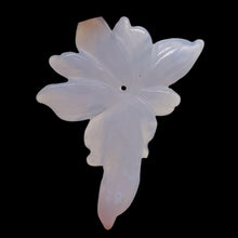 Load image into Gallery viewer, Chalcedony 17ct Hand Carved Flower Bead | 43x25x4mm | Blue | 1 Pendant Bead |