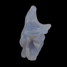 Load image into Gallery viewer, Blue Chalcedony Carved Druzy 50 cts Flower Pendant Bead | 40x25x20mm| Blue White