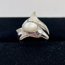 Load image into Gallery viewer, Mother of Pearl Leaping Dolphin Sterling Silver Ring | Size 6 | Silver | 1 Ring|
