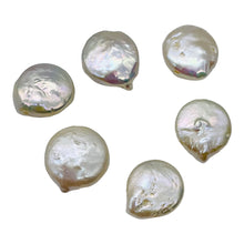 Load image into Gallery viewer, Top-Drilled Freshwater Coin Briolette Pearls |13x11x6 - 11x10.5x4mm| 6 Pearls |