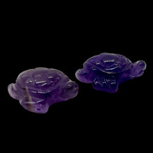 Load image into Gallery viewer, Majestic 2 Carved Amethyst Sea Turtle Beads