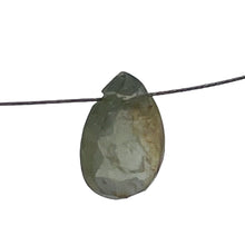 Load image into Gallery viewer, Natural Grey Blue Sapphire Faceted Briolette Bead | 1.7 ct | 10x6x3mm |