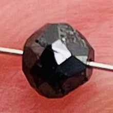 Load image into Gallery viewer, 1 Fancy Color 0.61cts Natural Black Diamond Roundel Bead 9892D