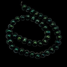 Load image into Gallery viewer, Midnight Emeralds 10-12mm Green FW Pearl Strand 109603
