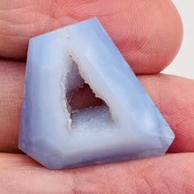 Load image into Gallery viewer, Druzy Blue Chalcedony Designer Pendant Bead | 35cts | 24x22x9mm | 1 Bead |