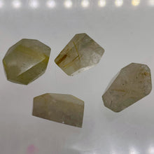 Load image into Gallery viewer, Rutilated Quartz Faceted Nugget Beads | 23x13 to 23x11mm| Clear, White| 4 Beads|
