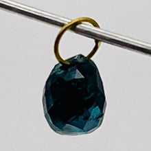 Load image into Gallery viewer, Diamond .35ct Briolette 14K Pendant | 4x3x3mm | Blue | 1 Pendant Bead |