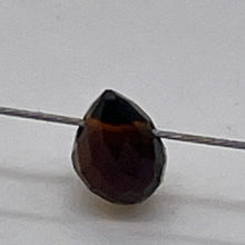 Load image into Gallery viewer, Merlot Zircon Gemstone .3 ct Briolette Bead | 4x3mm | Dark Yellow | 1 Bead |