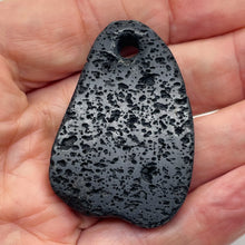 Load image into Gallery viewer, Lava Dawn of Creation Oval Pendant Bead | 51x34x8mm | Black | 1 Pendant Bead |