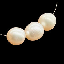 Load image into Gallery viewer, White Pear Shaped 9mm to 12mm FW Pearls Strand 103104