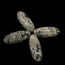 Load image into Gallery viewer, Ocean Jasper Speckled White Black Pendant Beads | 45x18x8mm | White Black | 4 |
