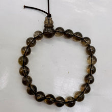 Load image into Gallery viewer, Smoky Quartz 7" Strung Strand Round Beads | 8mm | Smoky Clear | 21 Beads |