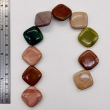 Load image into Gallery viewer, Imperial Jasper 20x18x6mm Square Coin Bead 8 inch Strand 10259HS