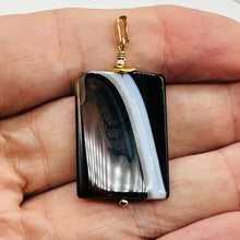 Load image into Gallery viewer, Semi Precious Stone Jewelry Sardonyx Agate Pendant Necklace 14Kgf | 1 3/4" Long|