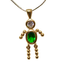 Load image into Gallery viewer, May! Crystal Kid Boy 22K Vermeil Pendant 9926Eb