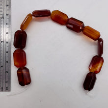 Load image into Gallery viewer, Premium! Faceted Carnelian Agate 12x18mm Rectangular Bead 8" Strand 10600HS