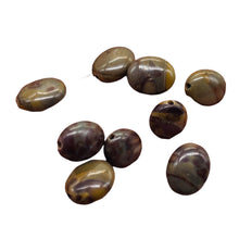Load image into Gallery viewer, Rare Chocolate Jasper Oval Coin Bead Strand 109157