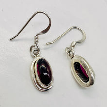 Load image into Gallery viewer, Fabulous Red Garnet Sterling Silver Drop/Dangle Earrings! | 1" Long |