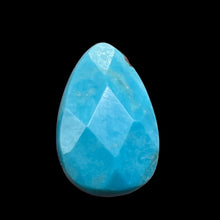 Load image into Gallery viewer, 1 Faceted Turquoise Pear Briolette Bead | 18x12x5.5mm | Blue | 7410
