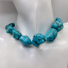 Load image into Gallery viewer, Huge Turquoise Howlite 29x18mm to 17x12mm Nugget Bead Strand 110171C