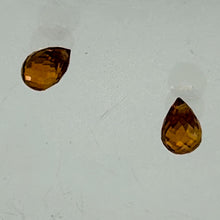 Load image into Gallery viewer, Padparadscha Faceted Sapphire Beads | 0.51cts | Orange | Briolette | 2 ea |