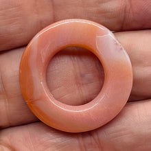 Load image into Gallery viewer, 1 Creamy Carnelian Window Frame Pi Pendant Bead 8983E