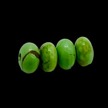 Load image into Gallery viewer, Gaspeite Hi Grade 4mm Rondelle Beads | 4mm | Green Brown | 4 Beads |