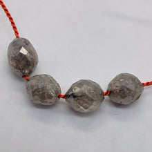 Load image into Gallery viewer, 4 Natural Platinum Silver Diamond 2.75cts Beads 9314X
