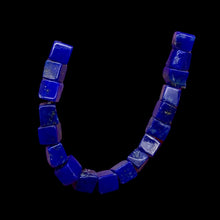 Load image into Gallery viewer, 17 Indigo Lapis 4x4x4mm Cube Focal Beads 008881