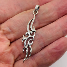 Load image into Gallery viewer, Celtic Brite Cut Sterling Silver Floral Charm | 2 1/4" Long | Silver | 1 Charm |