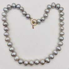 Load image into Gallery viewer, 11mm Natural Platinum Freshwater Pearl 19 inch Necklace 9810