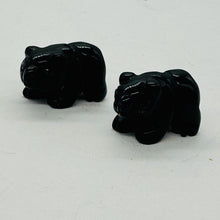 Load image into Gallery viewer, Adorable! Hand Carved Onyx Panda Bear Beads | 19x14x10mm | Black