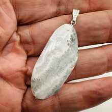 Load image into Gallery viewer, Ocean Jasper Sterling Silver Pendant | 2 1/4" Long | White, Gray | 1 Pendant |