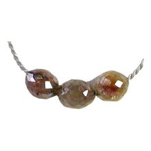 Load image into Gallery viewer, 3 Natural Red Platinum 1.80cts Diamond Beads 9314BB