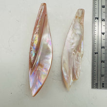 Load image into Gallery viewer, 1 Designer Blade Cut Pink Mussel Shell Pendant Bead 4423B