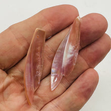 Load image into Gallery viewer, 1 Designer Blade Cut Pink Mussel Shell Pendant Bead 4423B