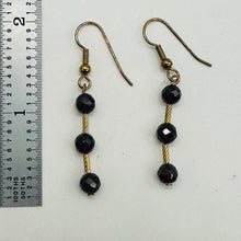 Load image into Gallery viewer, Rhodolite Garnet Faceted 14K Gold Filled Earrings | 1 3/4 inches long |