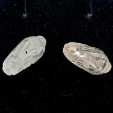 Load image into Gallery viewer, Hoppy 2 Carved Clear Quartz Bunny Rabbit Beads | 22x12x10m | Clear