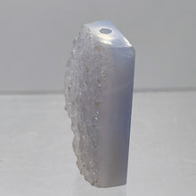 Load image into Gallery viewer, Chalcedony Druzy 42ct Designer Cut Pendant Bead| 31x18x9mm| Blue| 1 Pendant Bead