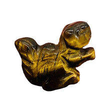 Load image into Gallery viewer, Nuts Hand Carved Animal Tigereye Squirrel Figurine | 22x15x10mm | Golden Brown